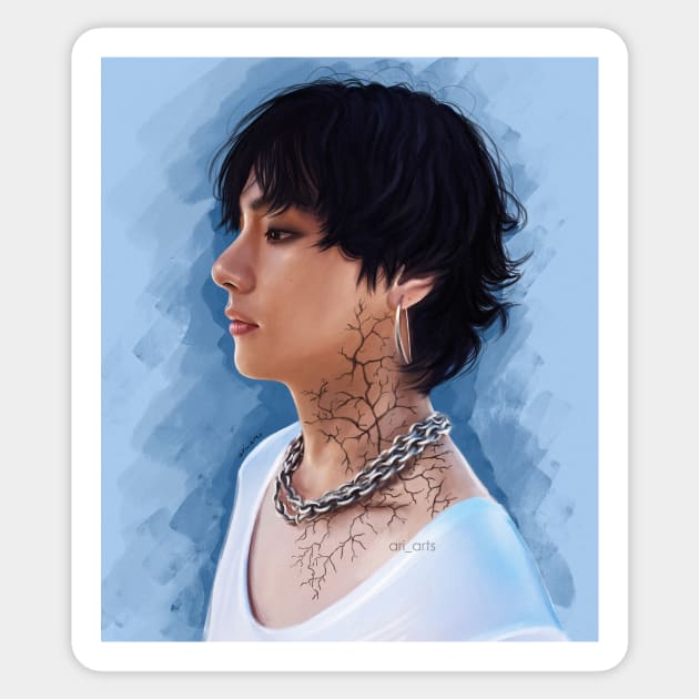 Taehyung ( ON MV ) Sticker by ari-arts